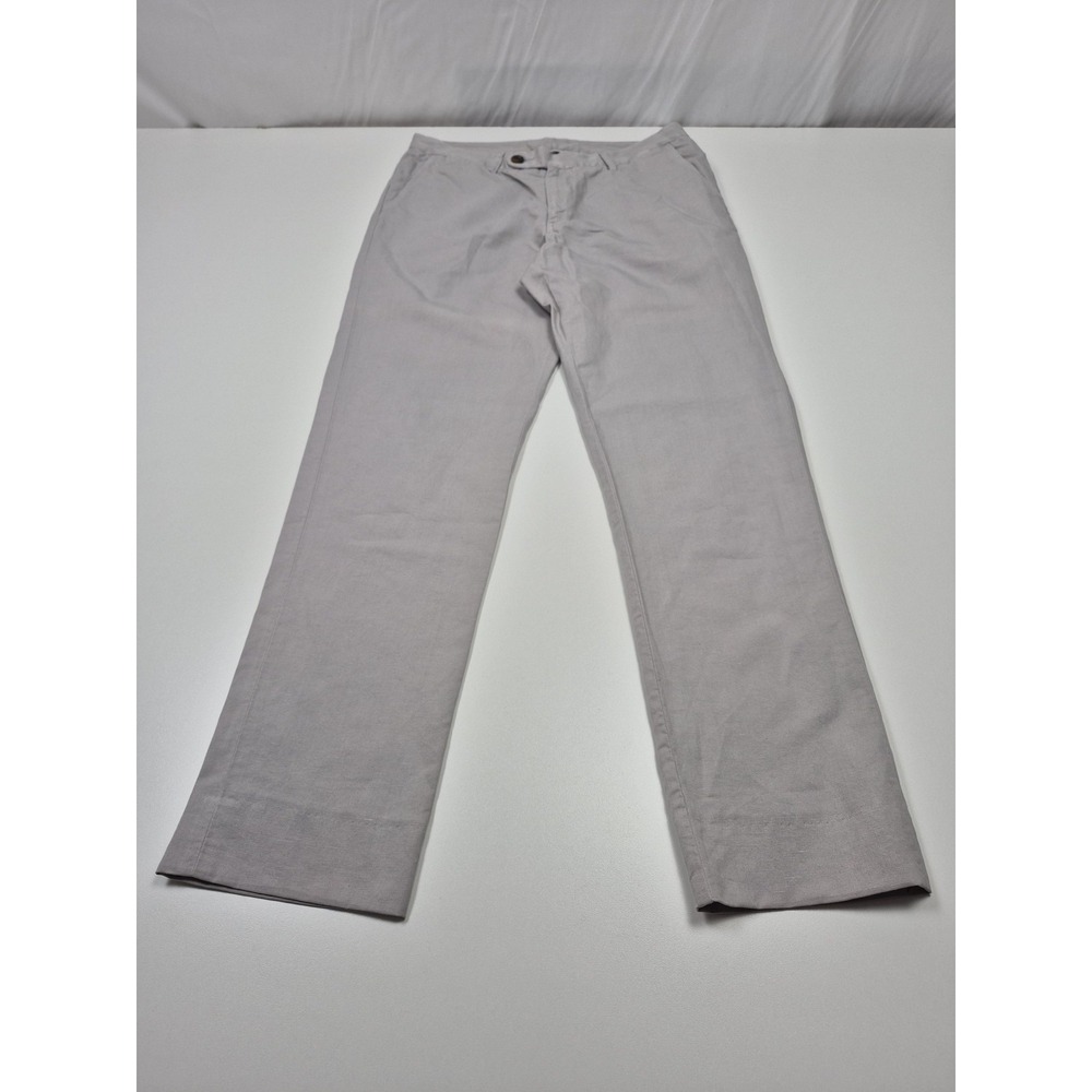 Spier & Mackay Chino Pants Mens 33x31 Gray Slim Fit Cotton Linen Straight